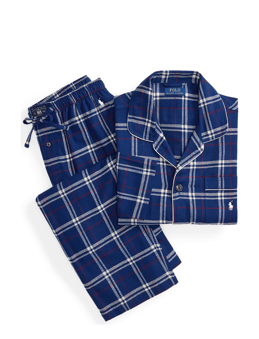 Polo Ralph Lauren - Plaid Flannel Sleep Set - pyjama sets - navy red white pl - 1