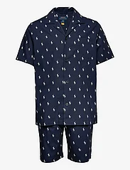 Polo Ralph Lauren Underwear - Signature Pony Cotton Pajama Set - navy / nevis aopp - 0