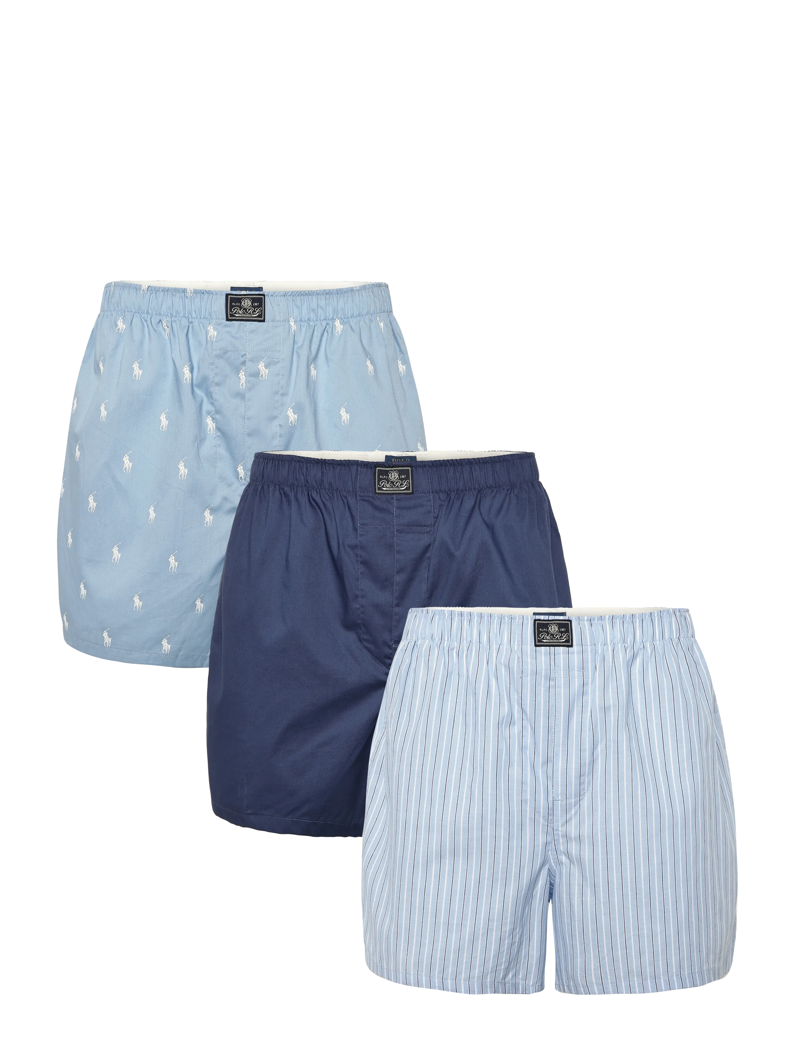 Polo Ralph Lauren COTTON-3PK-BXR - Aluspesu - 3PK BLUWHT ST/LTN / blue