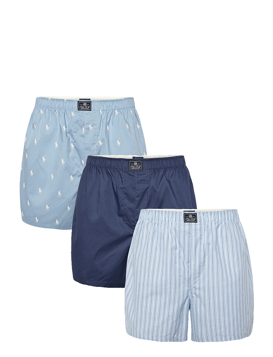 Polo Ralph Lauren - COTTON-3PK-BXR - multipakk aluspüksid - 3pk bluwht st/ltn - 0
