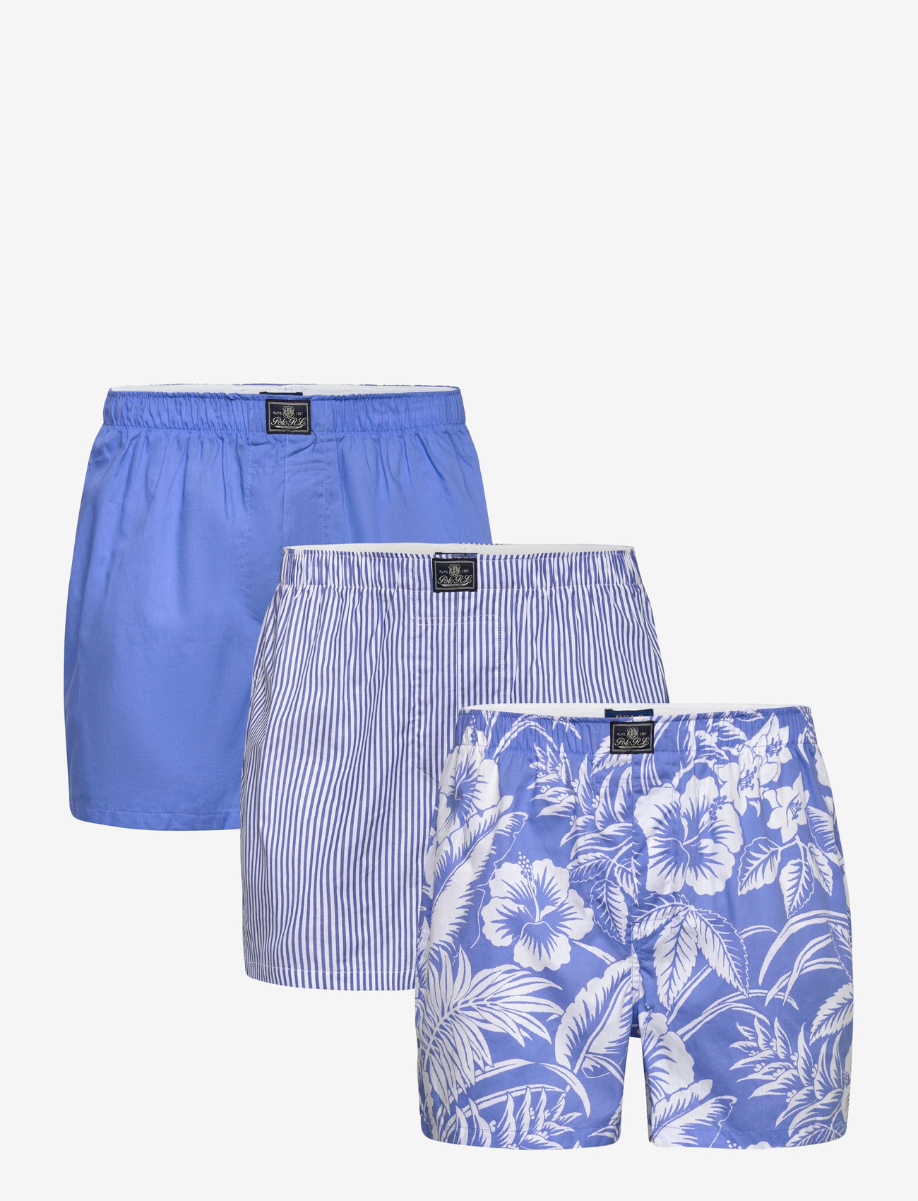 Polo Ralph Lauren - Cotton Boxer 3-Pack - multipack underbukser - 3pk hrbr isl blu - 0
