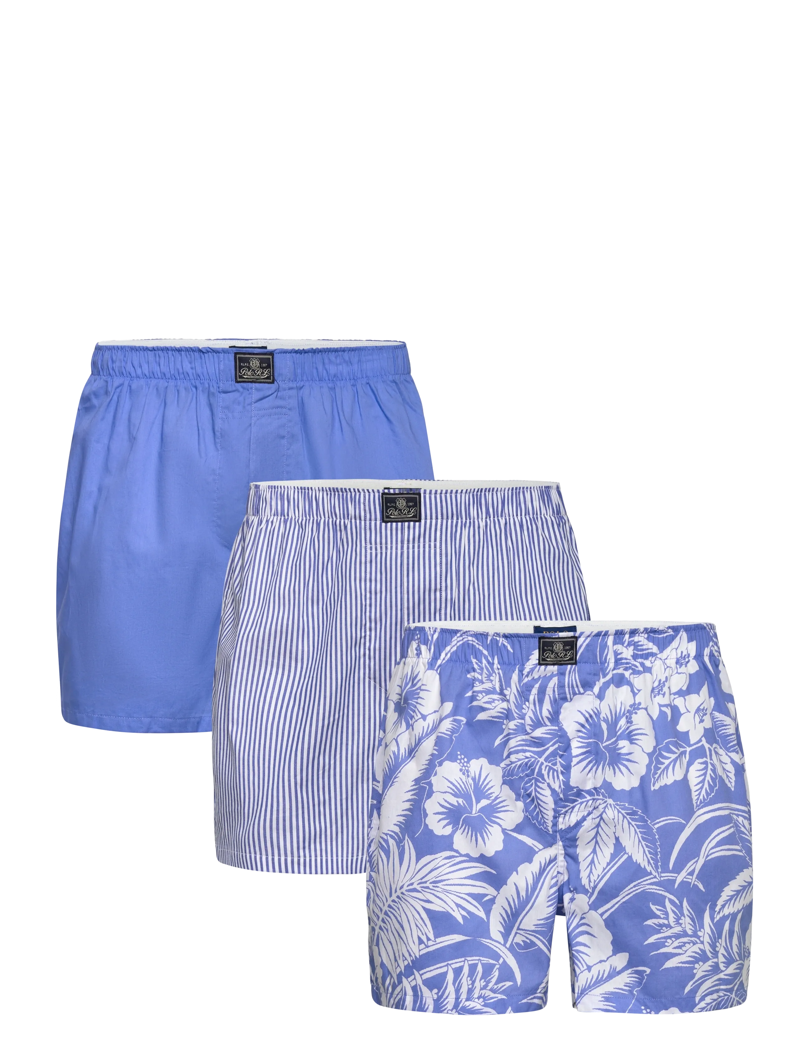 Polo Ralph Lauren Cotton Boxer 3-Pack - Aluspesu - 3PK HRBR ISL BLU / blue