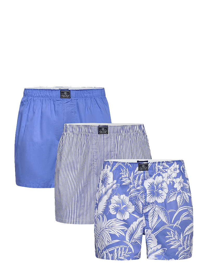 Polo Ralph Lauren - Cotton Boxer 3-Pack - multipack underbukser - 3pk hrbr isl blu - 0