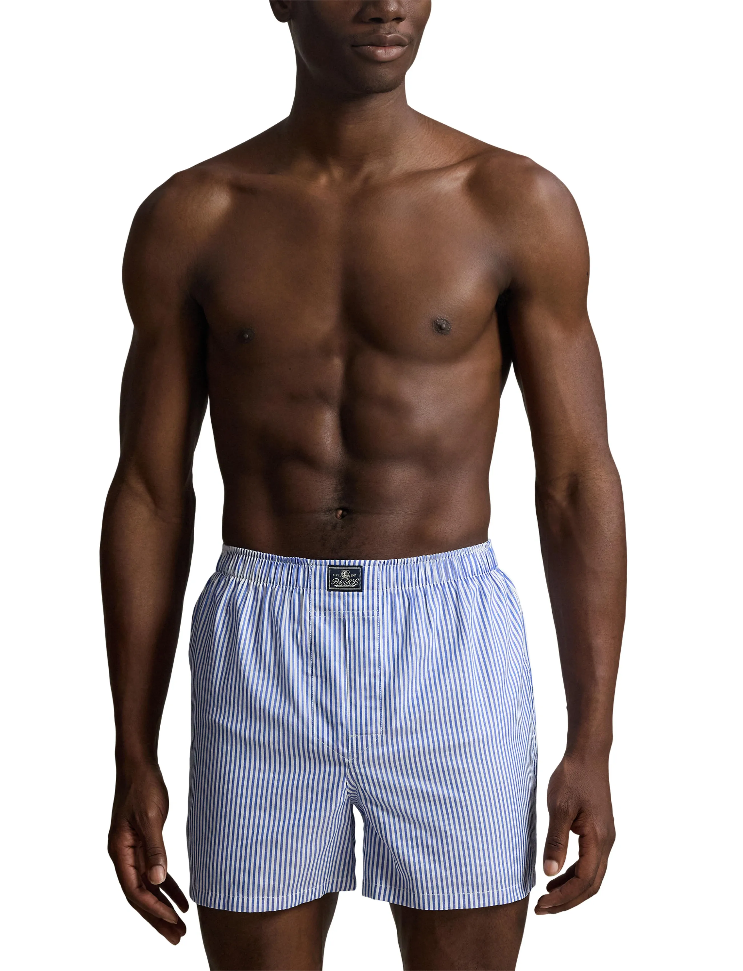 Polo Ralph Lauren - Cotton Boxer 3-Pack - multipack underbukser - 3pk wht/blu strp - 3