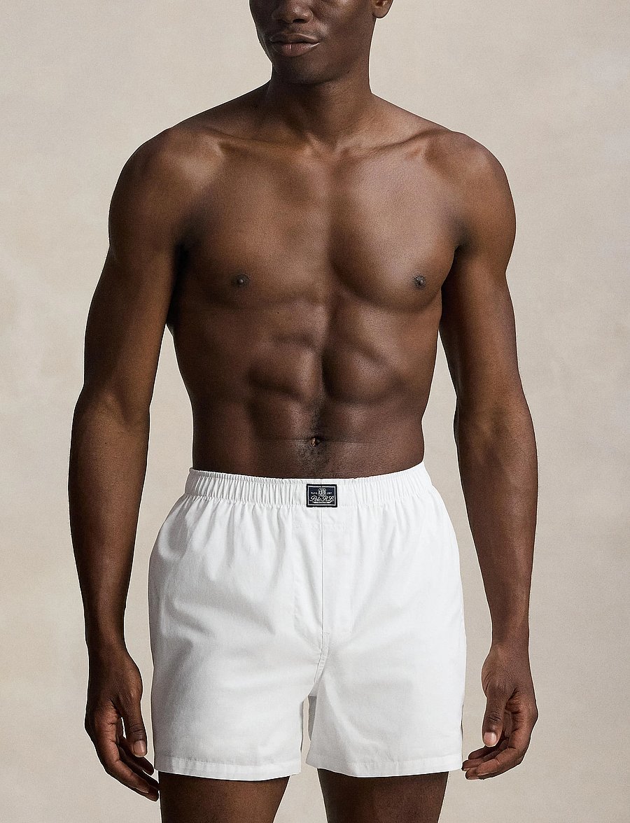 Polo Ralph Lauren - Cotton Boxer 3-Pack - multipack underbukser - 3pk wht/blu strp - 4