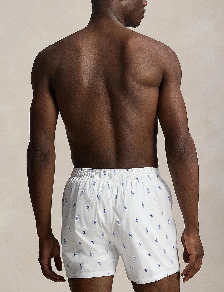 Polo Ralph Lauren - Cotton Boxer 3-Pack - multipack underbukser - 3pk wht/blu strp - 5