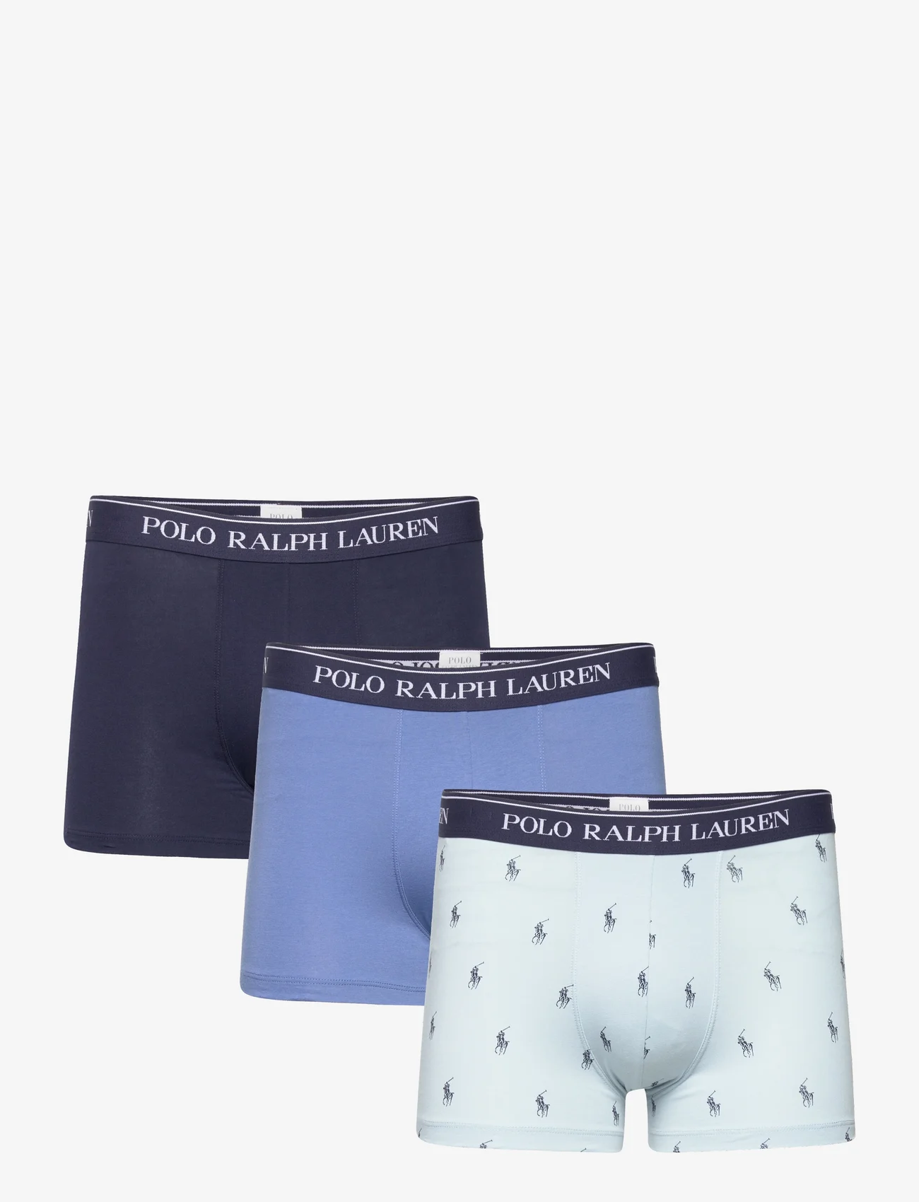 Polo Ralph Lauren Underwear - Classic Stretch-Cotton Trunk 3-Pack - bokseršorti - 3pk alp blu aopp/ - 0