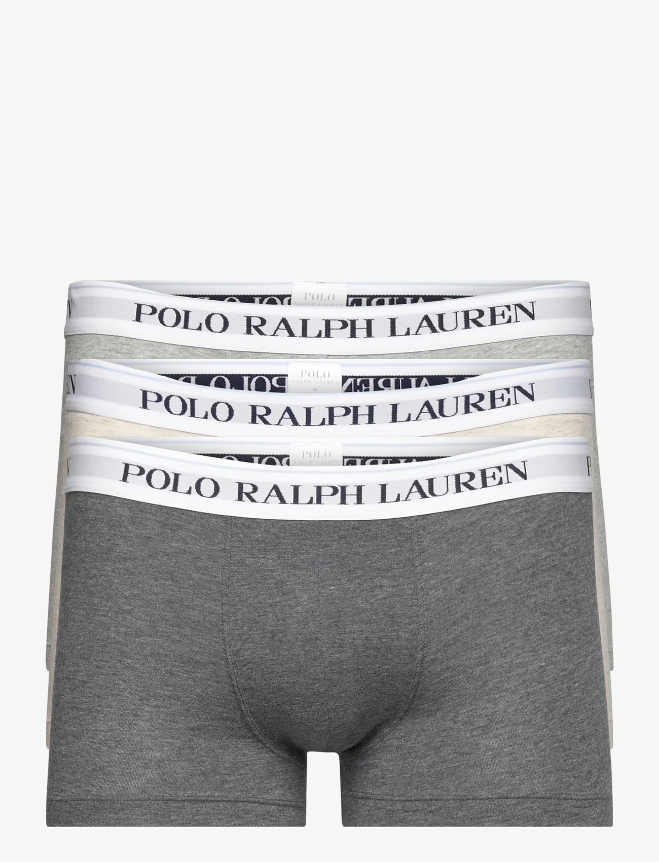 Polo Ralph Lauren Underwear - Classic Stretch-Cotton Trunk 3-Pack - apakšveļas multipaka - 3pk and htr/lt sp - 0