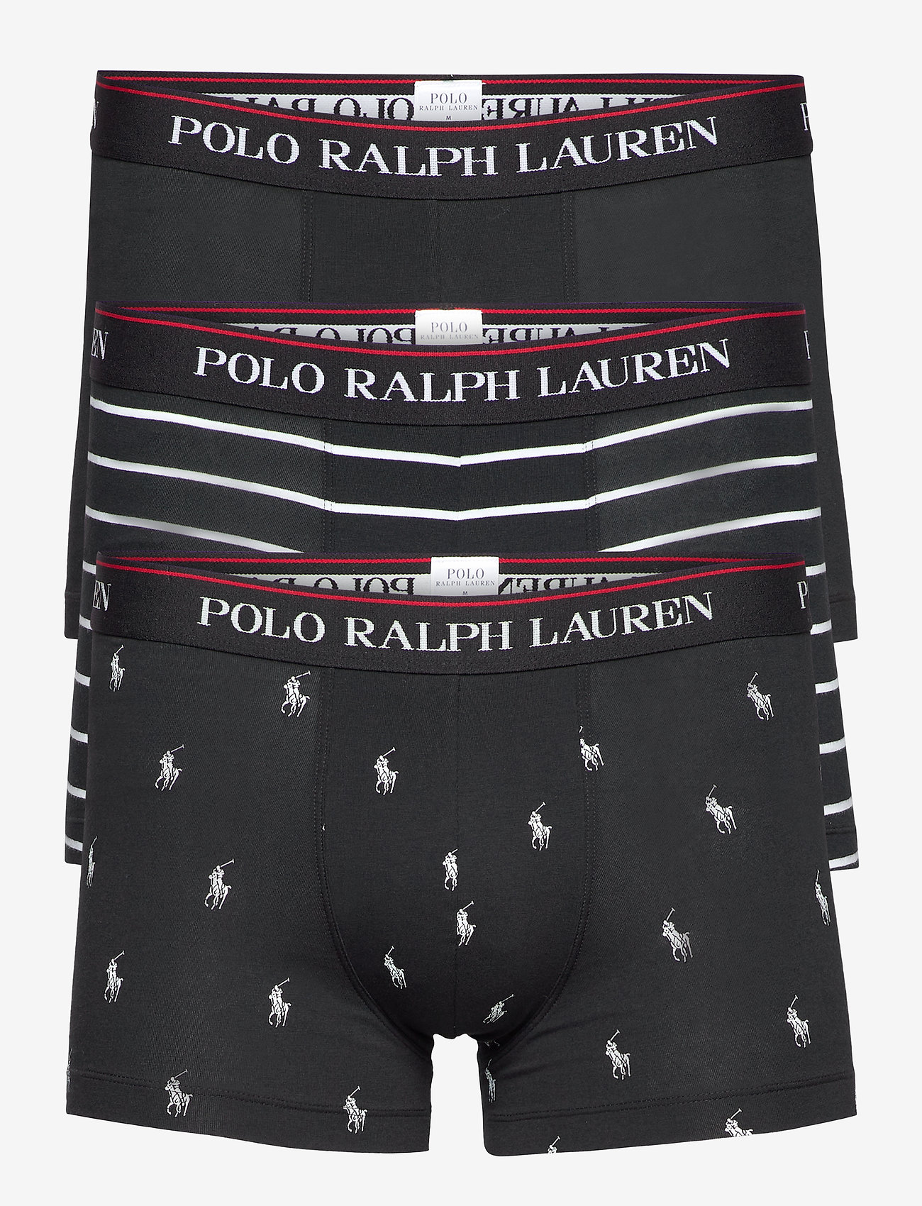 Polo Ralph Lauren - Classic Stretch-Cotton Trunk 3-Pack - multipack underbukser - 3pk blk/blk wht s - 1