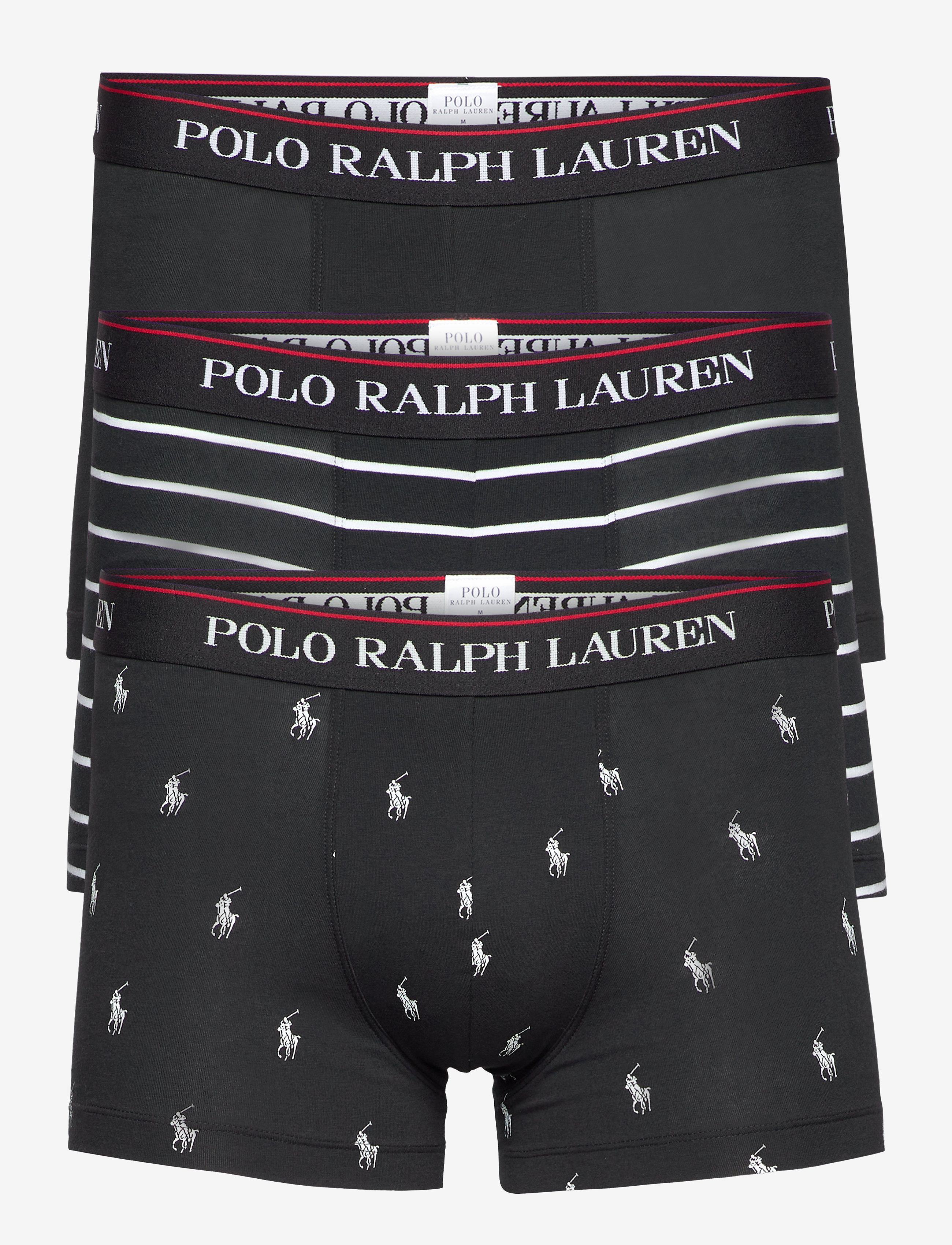 Polo Ralph Lauren Classic Stretch-Cotton Trunk 3-Pack - Underbukser - 3PK BLK/BLK WHT S / black