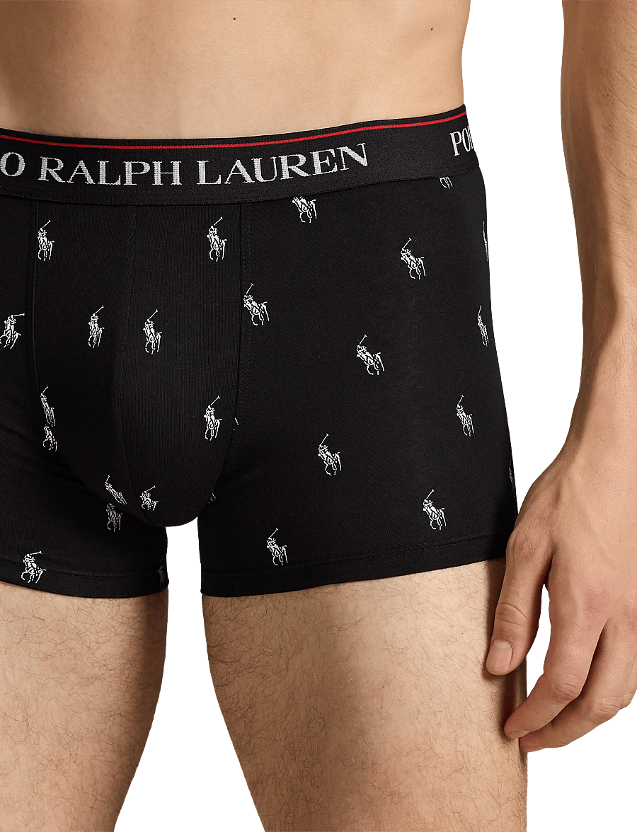 Polo Ralph Lauren - Classic Stretch-Cotton Trunk 3-Pack - multipack underpants - 3pk blk/blk wht s - 2