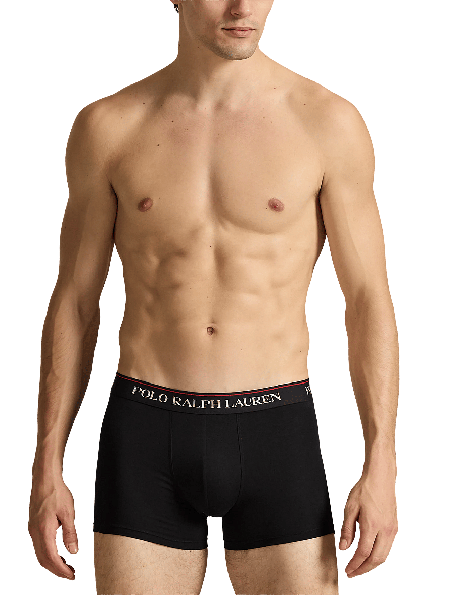 Polo Ralph Lauren - Classic Stretch-Cotton Trunk 3-Pack - multipack underpants - 3pk blk/blk wht s - 4