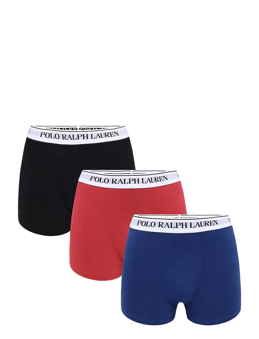 Polo Ralph Lauren - Classic Stretch-Cotton Trunk 3-Pack - multipack underpants - 3pk blk/blu yacht - 1