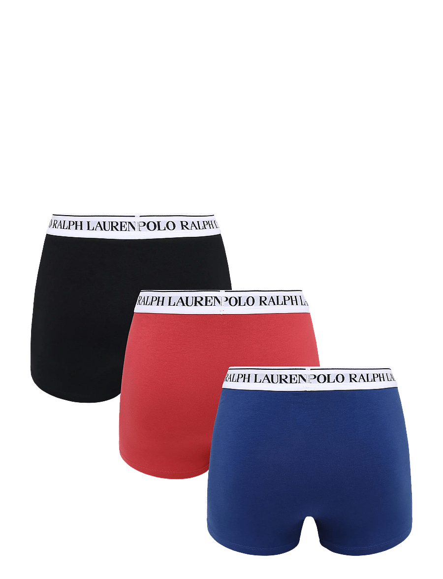 Polo Ralph Lauren - Classic Stretch-Cotton Trunk 3-Pack - multipack underpants - 3pk blk/blu yacht - 2