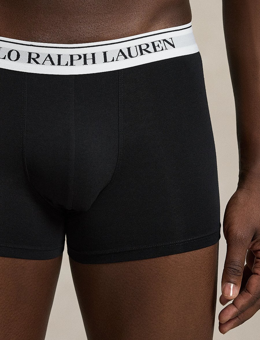 Polo Ralph Lauren - Classic Stretch-Cotton Trunk 3-Pack - multipack underpants - 3pk blk/blu yacht - 4