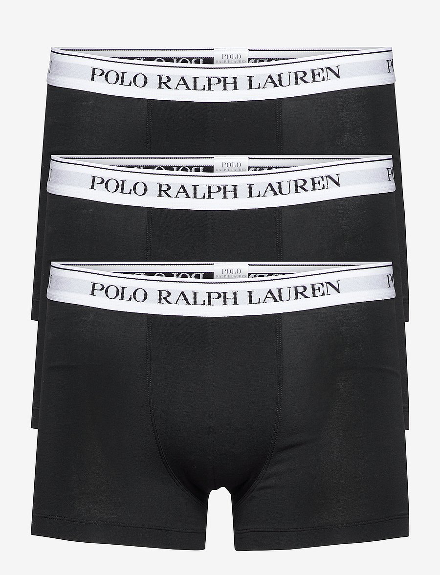 Polo Ralph Lauren - Classic Stretch-Cotton Trunk 3-Pack - multipack underpants - 3pk blk wht/blk w - 1