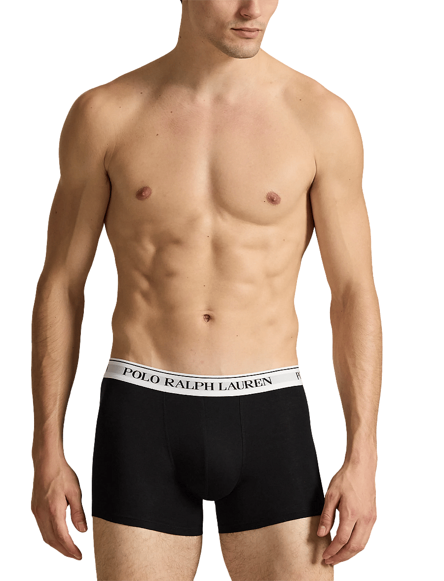 Polo Ralph Lauren - Classic Stretch-Cotton Trunk 3-Pack - multipack underpants - 3pk blk wht/blk w - 0