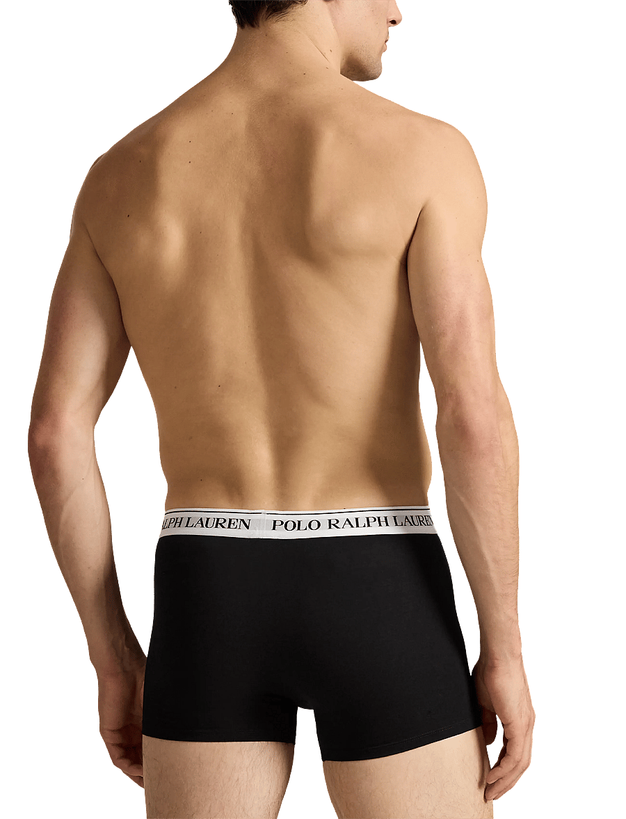 Polo Ralph Lauren - Classic Stretch-Cotton Trunk 3-Pack - multipack underpants - 3pk blk wht/blk w - 2