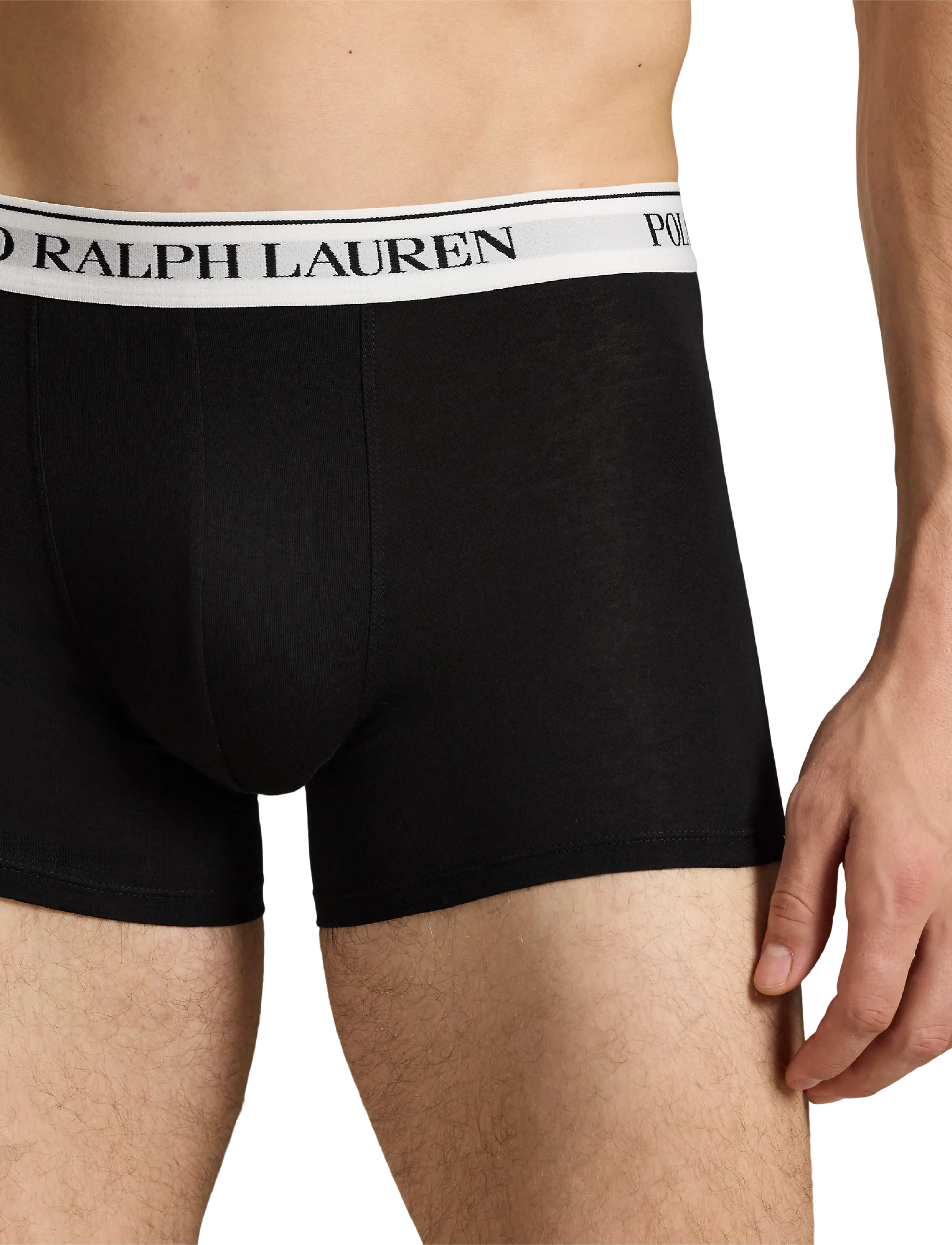 Polo Ralph Lauren - Classic Stretch-Cotton Trunk 3-Pack - multipack underpants - 3pk blk wht/blk w - 3