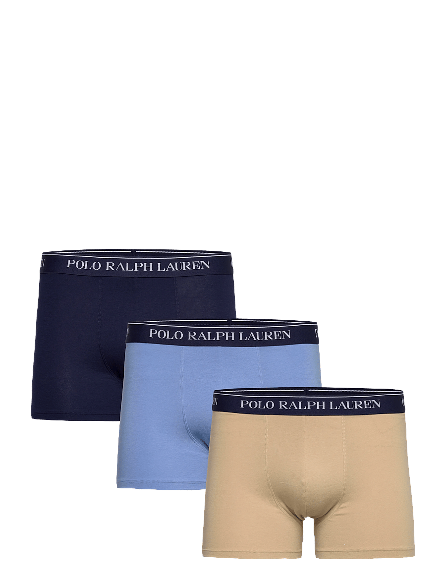 Polo Ralph Lauren - Classic Stretch-Cotton Trunk 3-Pack - multipack underpants - 3pk navy/dune tan - 0