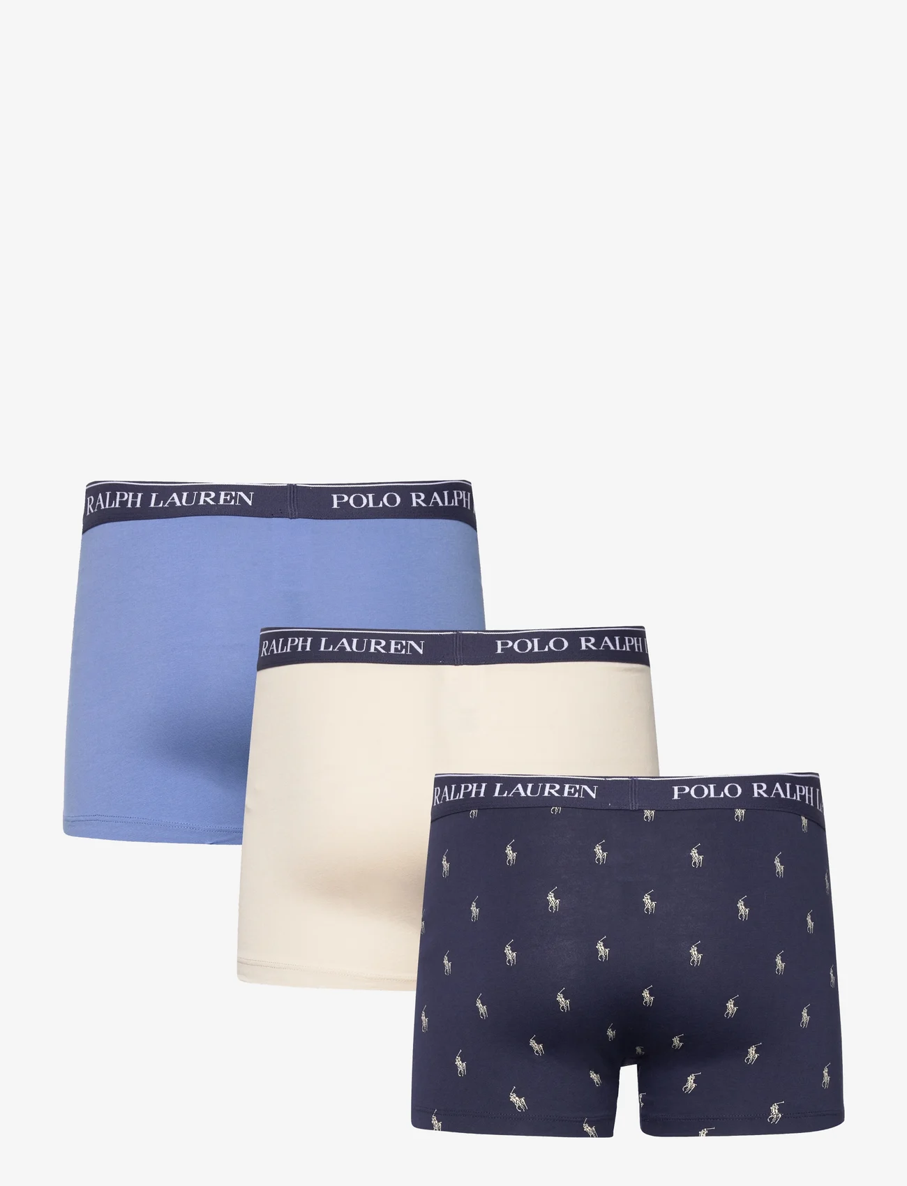 Polo Ralph Lauren Underwear - Classic Stretch-Cotton Trunk 3-Pack - bokseršorti - 3pk nvy aopp/stn - 1