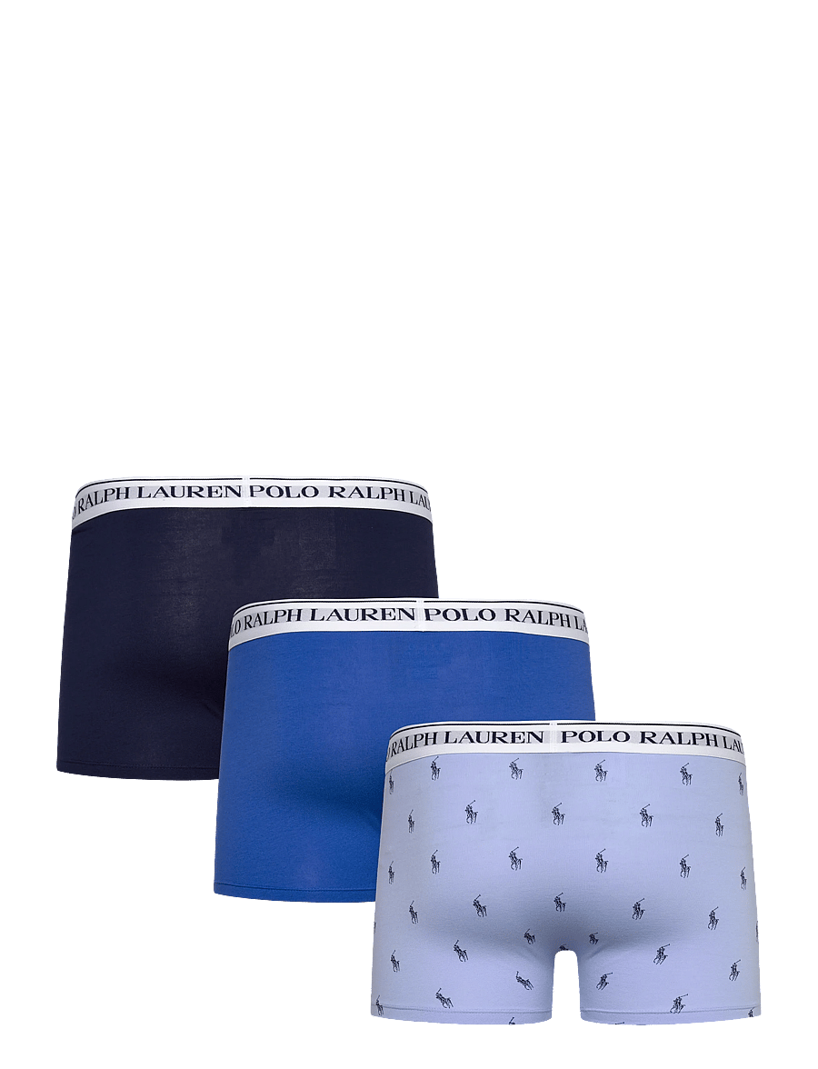 Polo Ralph Lauren - Classic Stretch-Cotton Trunk 3-Pack - multipack underpants - 3pk peb blu aop/n - 1