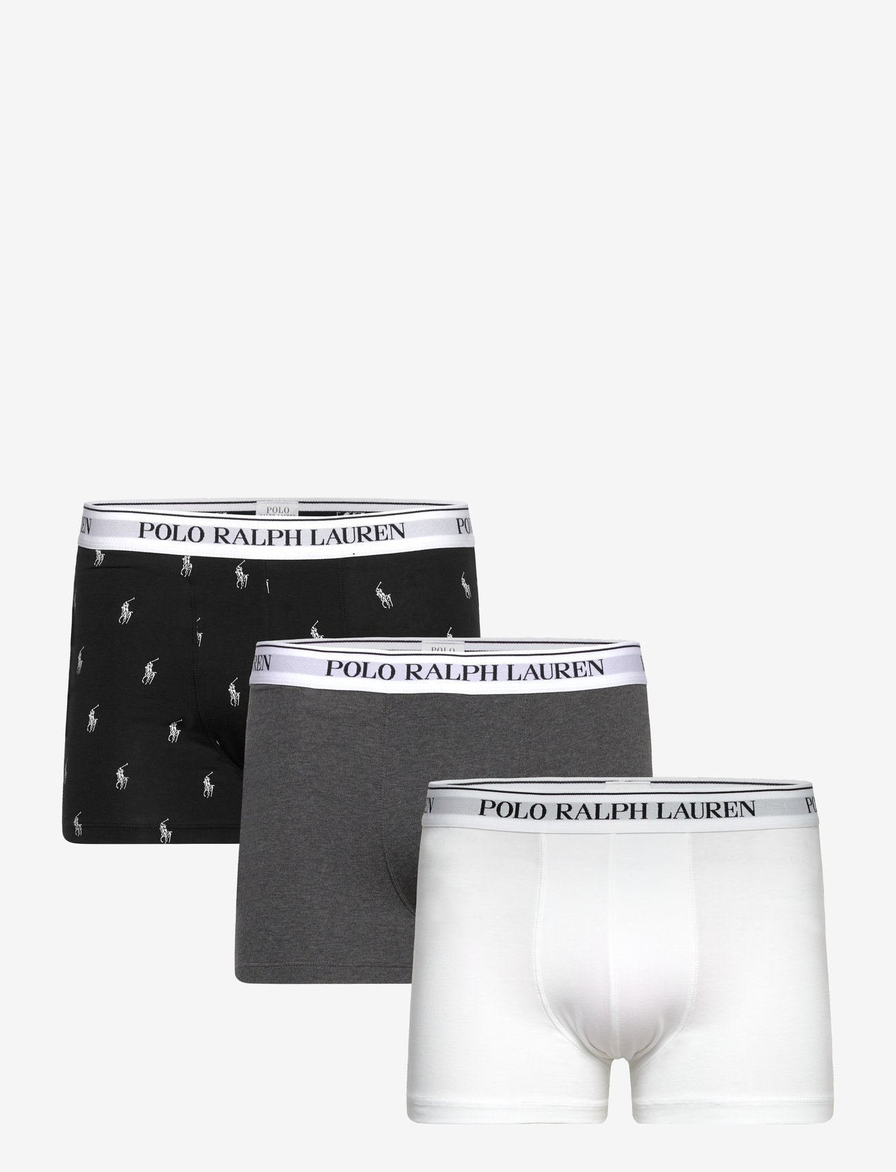 Polo Ralph Lauren - Classic Stretch-Cotton Trunk 3-Pack - multipack kalsonger - 3pk wht/brcly htr - 1