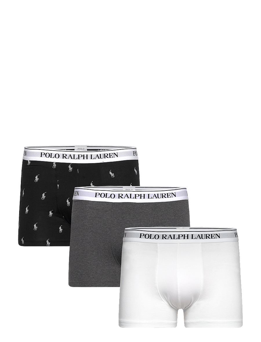 Polo Ralph Lauren - Classic Stretch-Cotton Trunk 3-Pack - multipack underbukser - 3pk wht/brcly htr - 1
