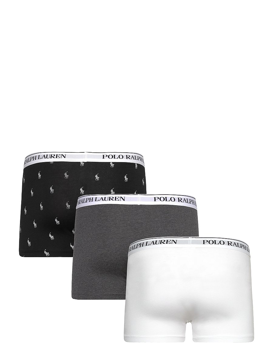 Polo Ralph Lauren - Classic Stretch-Cotton Trunk 3-Pack - multipack underbukser - 3pk wht/brcly htr - 5