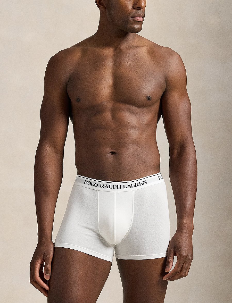Polo Ralph Lauren - Classic Stretch-Cotton Trunk 3-Pack - multipack underbukser - 3pk wht/brcly htr - 0