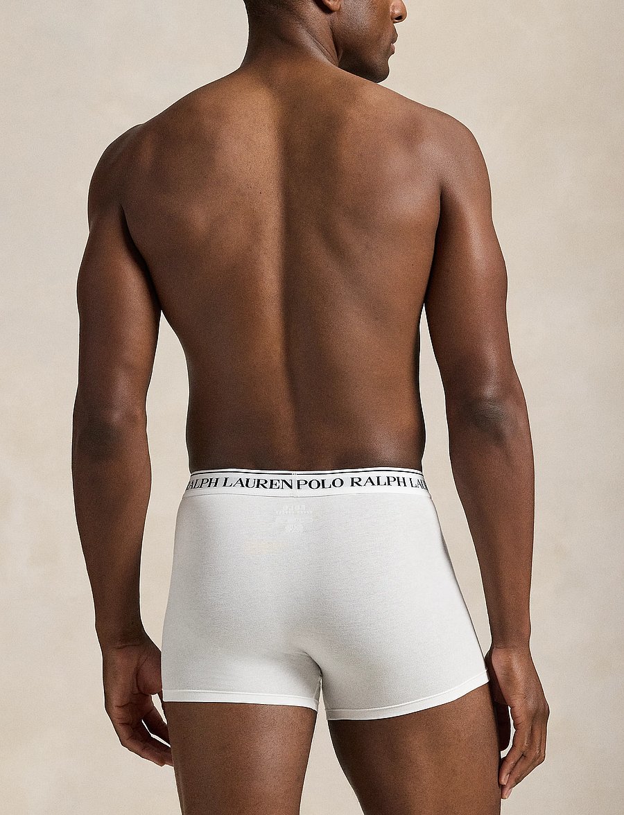 Polo Ralph Lauren - Classic Stretch-Cotton Trunk 3-Pack - multipack underbukser - 3pk wht/brcly htr - 3