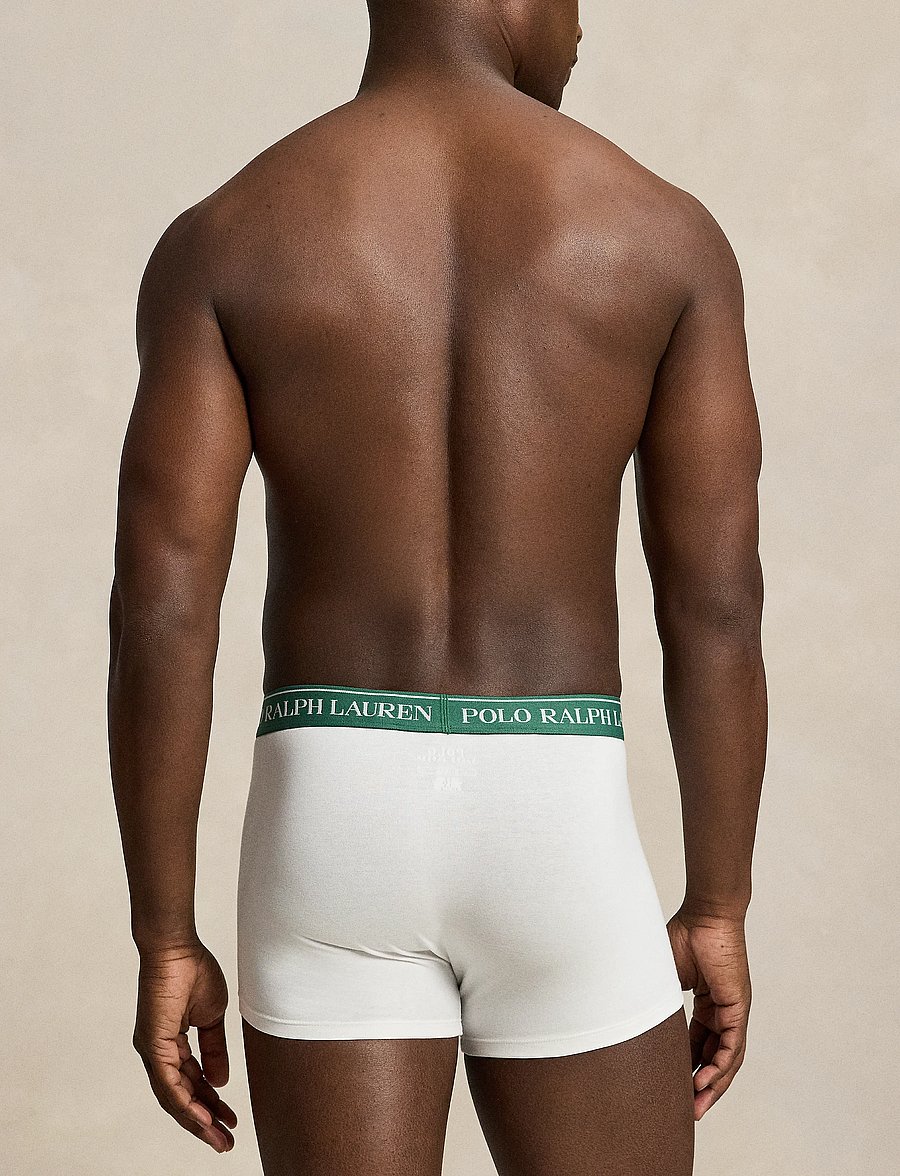 Polo Ralph Lauren - Classic Stretch-Cotton Trunk 3-Pack - multipack underpants - 3pk wht/vrngrn/np - 3