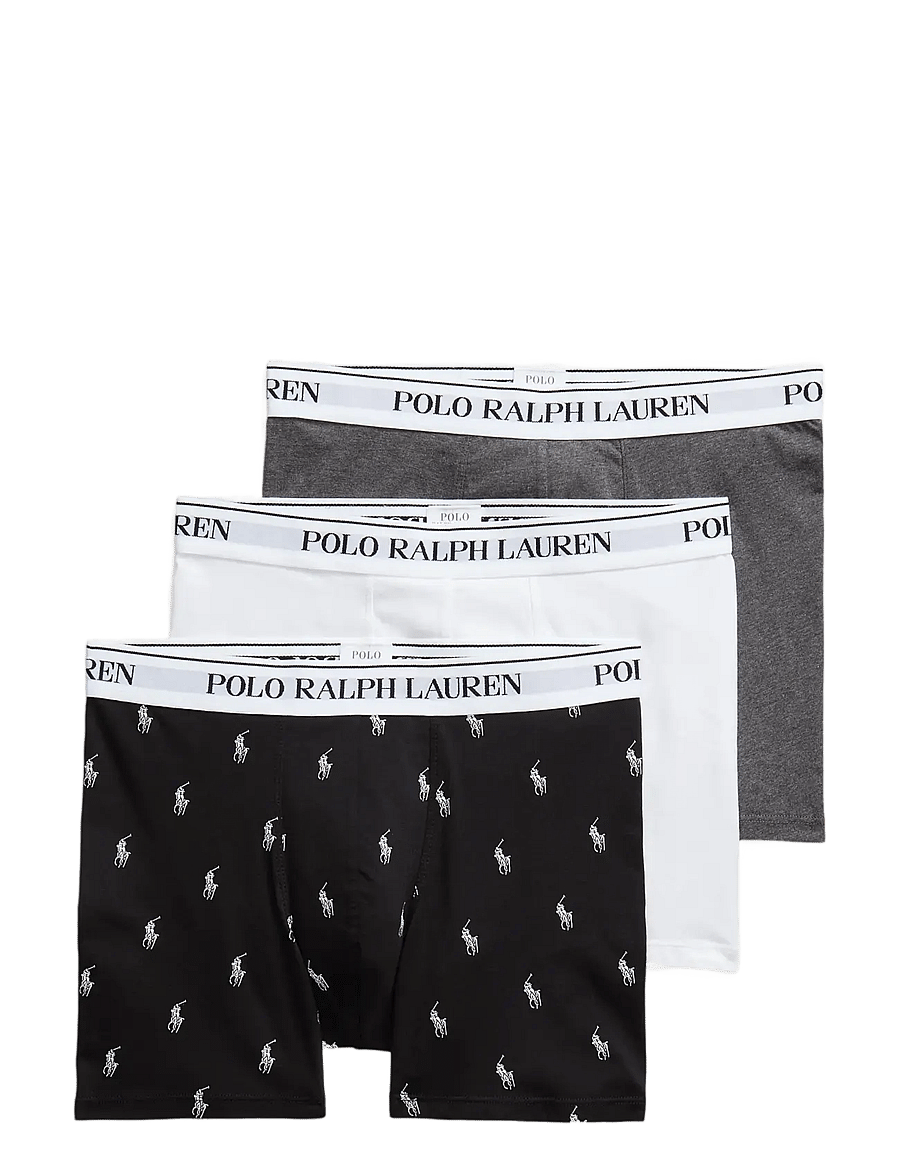Polo Ralph Lauren - BCI COTTON/ELASTANE-3PK-BXB - multipakk aluspüksid - 3pk black aopp/br - 1