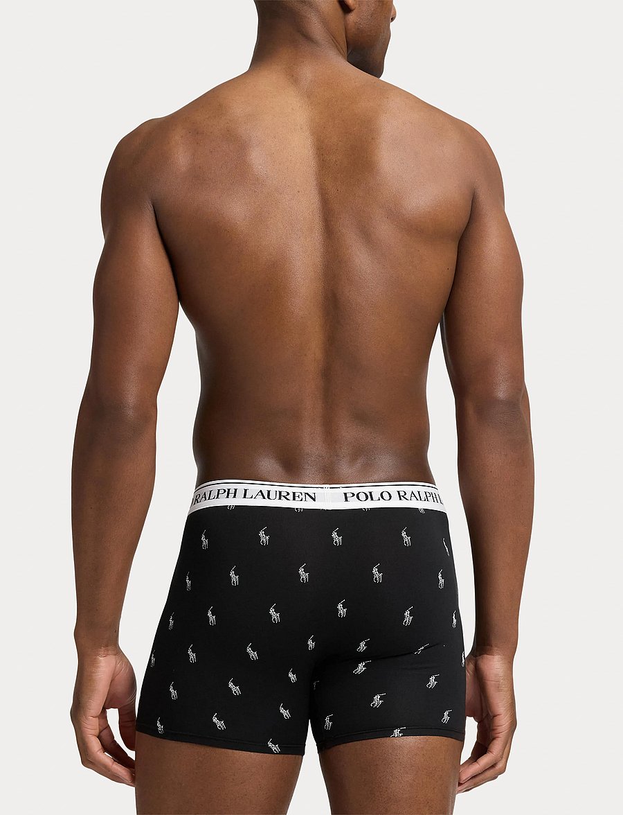 Polo Ralph Lauren - BCI COTTON/ELASTANE-3PK-BXB - multipakk aluspüksid - 3pk black aopp/br - 2