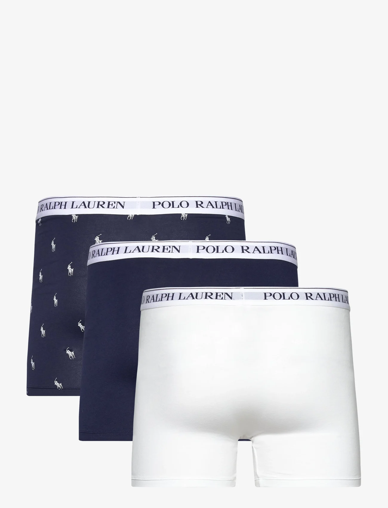 Polo Ralph Lauren Underwear - Stretch Cotton Boxer Brief 3-Pack - alushousut monipakkauksessa - 3pk crs nvy/white - 1