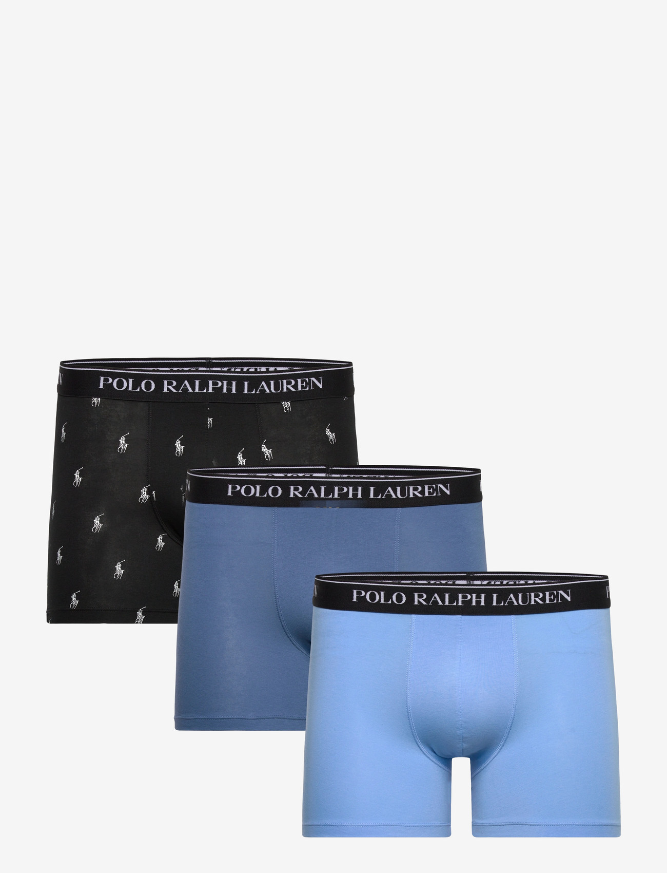 Polo Ralph Lauren - Stretch Cotton Boxer Brief 3-Pack - multipack kalsonger - 3pk delta blu/cha - 0