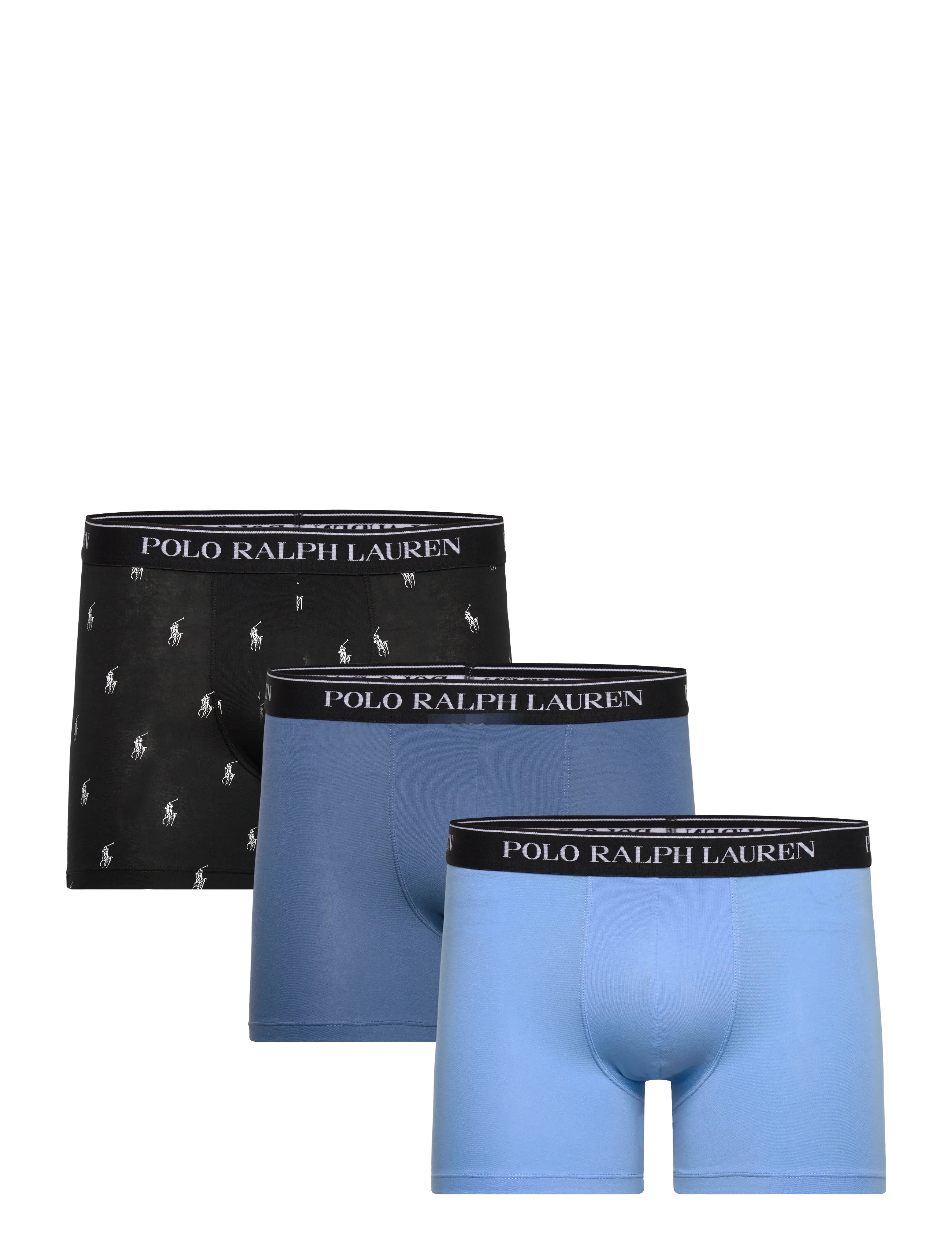 Polo Ralph Lauren Stretch Cotton Boxer Brief 3-Pack - Underkläder - 3PK DELTA BLU/CHA / black