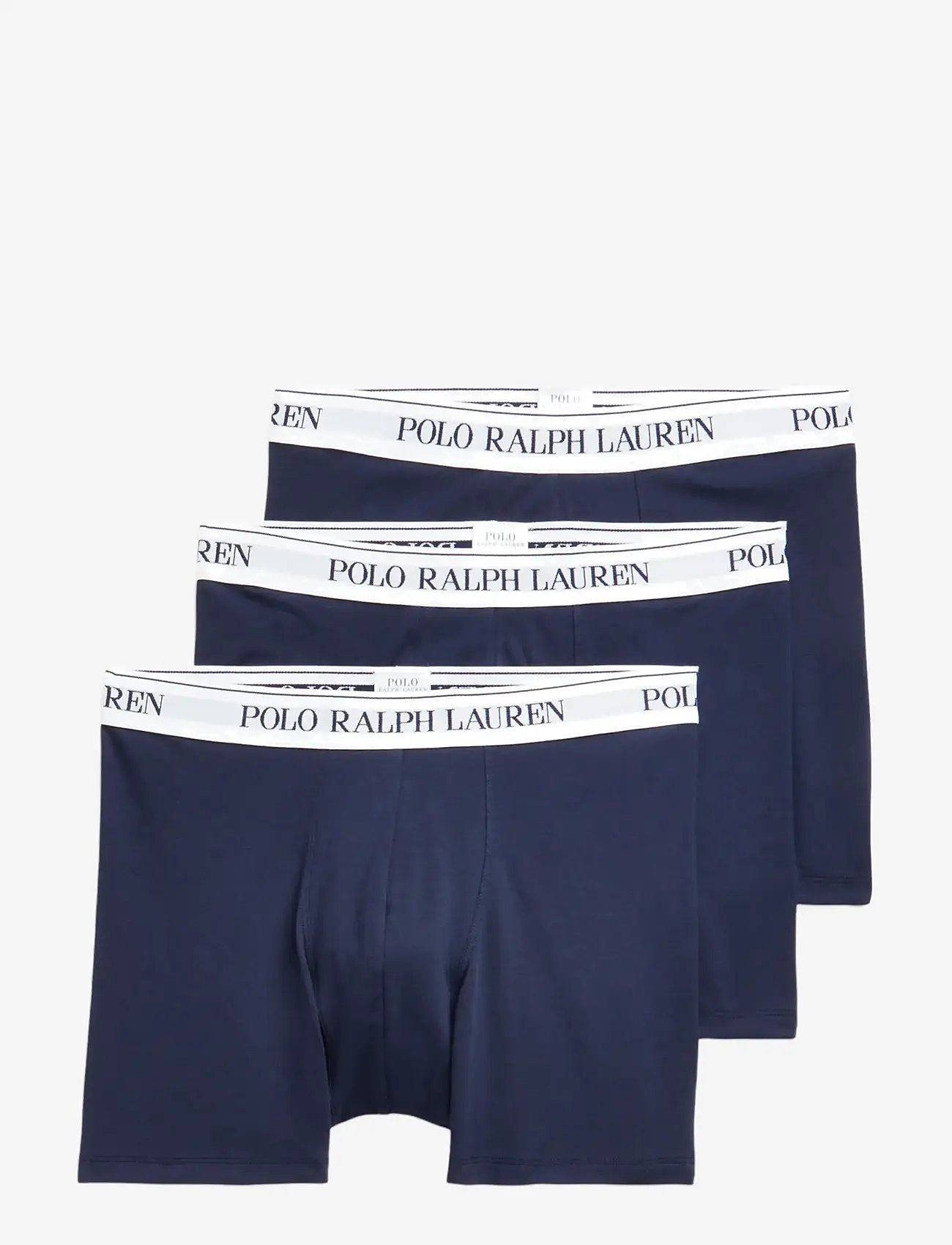 Polo Ralph Lauren - Stretch Cotton Boxer Brief 3-Pack - multipack kalsonger - 3pk nvy wht/nvy w - 1