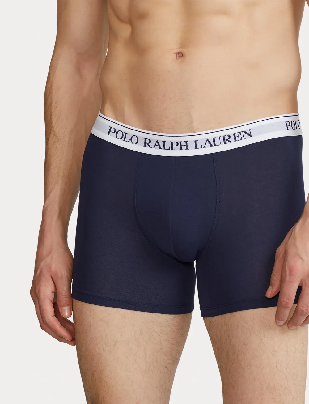Polo Ralph Lauren - Stretch Cotton Boxer Brief 3-Pack - multipack underpants - 3pk nvy wht/nvy w - 4