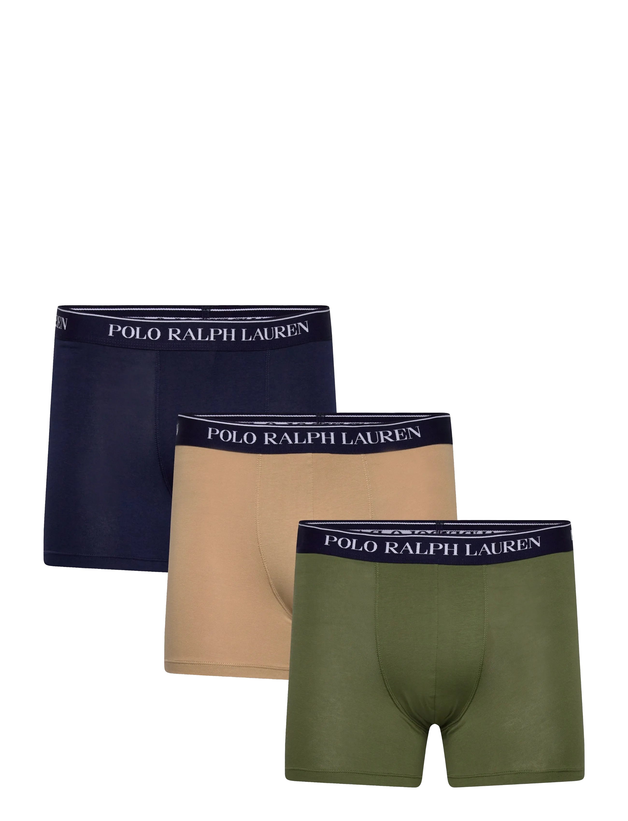 Polo Ralph Lauren Stretch Cotton Boxer Brief 3-Pack - Underkläder - 3PK SUP OLIVE/VIN / navy