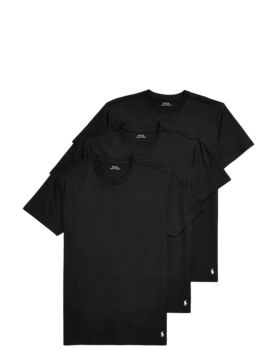 Polo Ralph Lauren - Slim Crewneck 3-Pack - lot de plusieurs t-shirts - 3pk black/black/b - 0