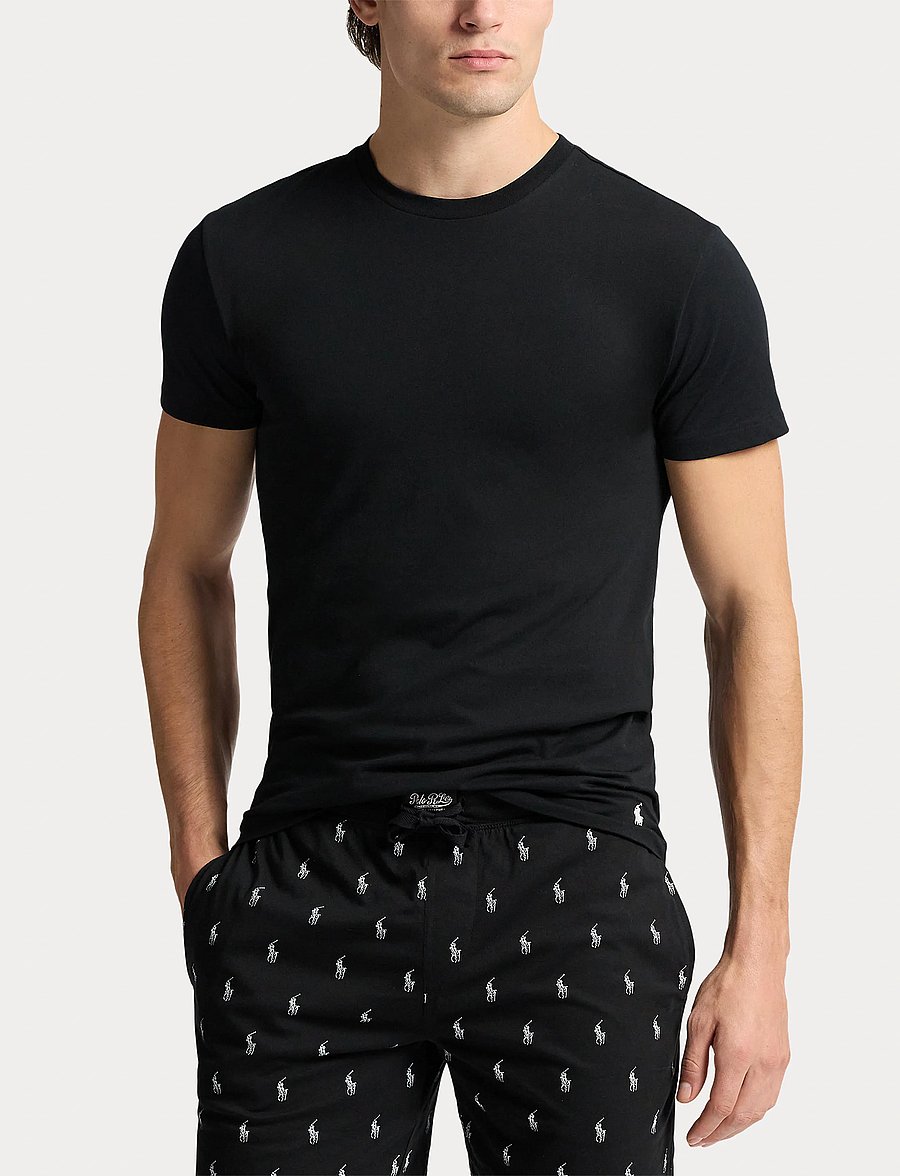 Polo Ralph Lauren - Slim Crewneck 3-Pack - lot de plusieurs t-shirts - 3pk black/black/b - 3
