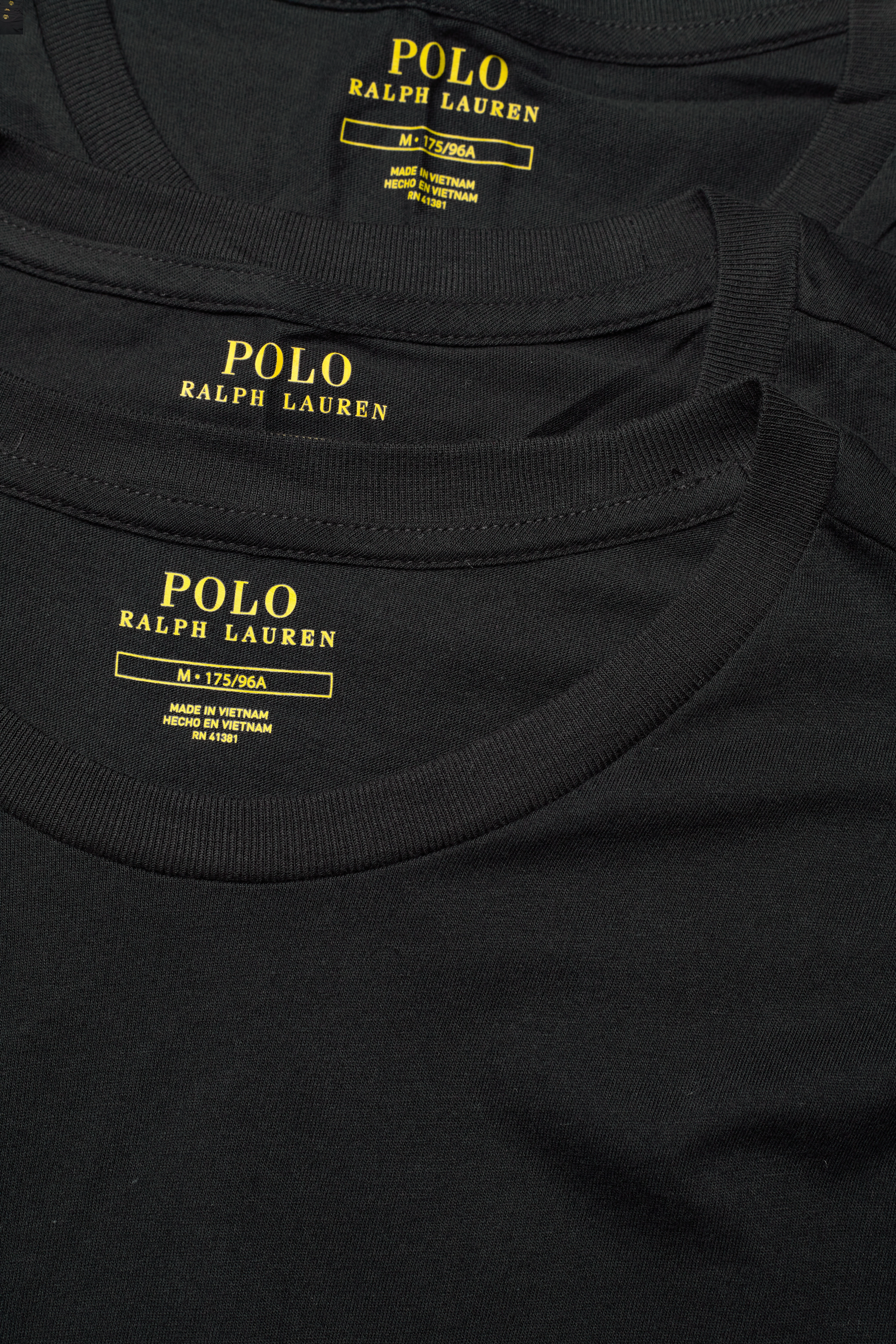 Polo Ralph Lauren - Slim Crewneck 3-Pack - multipack t-shirts - 3pk black/black/b - 4