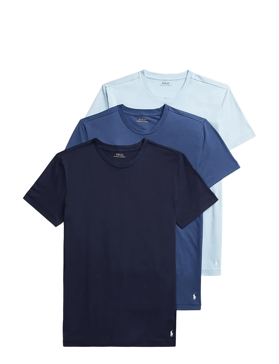 Polo Ralph Lauren - Slim Crewneck 3-Pack - t-shirts im multipack - 3pk crs navy/lt n - 1