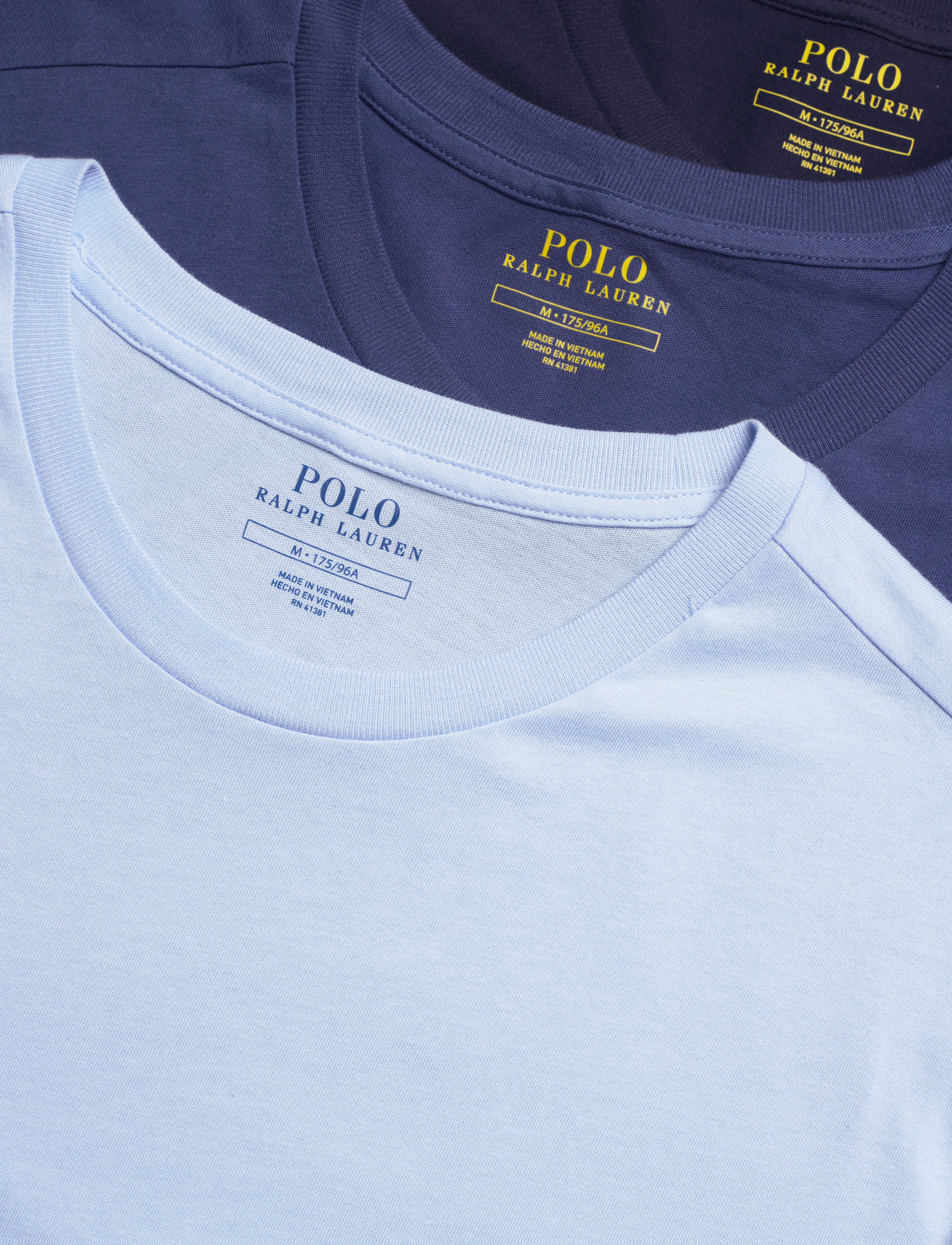 Polo Ralph Lauren - Slim Crewneck 3-Pack - nátttoppur - 3pk crs navy/lt n - 5