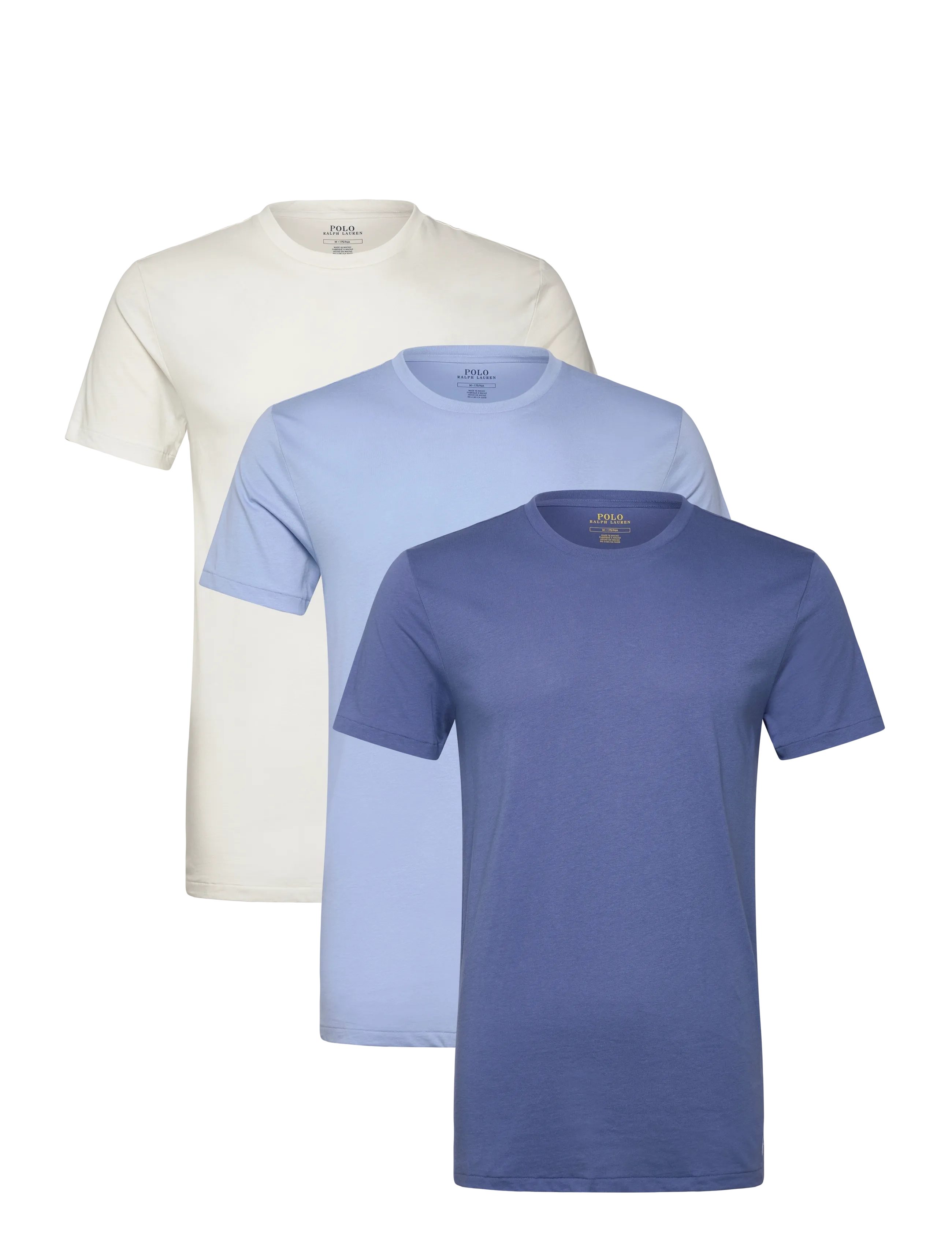 Polo Ralph Lauren Slim Crewneck 3-Pack - Pyjama tops - 3PK DCKWSH WHT/CH / blue