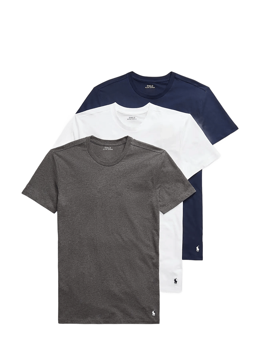 Polo Ralph Lauren - Slim Crewneck 3-Pack - t-paidat monipakkauksessa - 3pk navy/brcly ht - 1