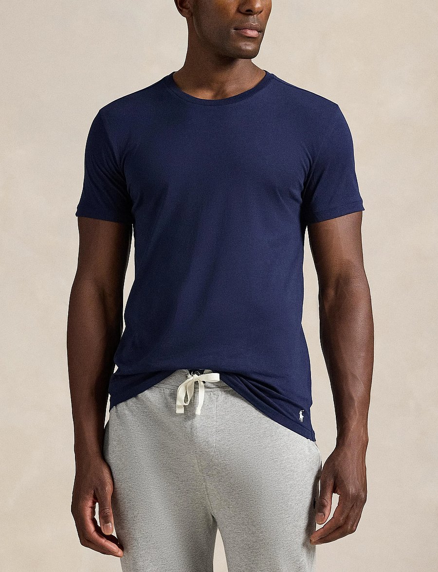 Polo Ralph Lauren - Slim Crewneck 3-Pack - t-paidat monipakkauksessa - 3pk navy/brcly ht - 0