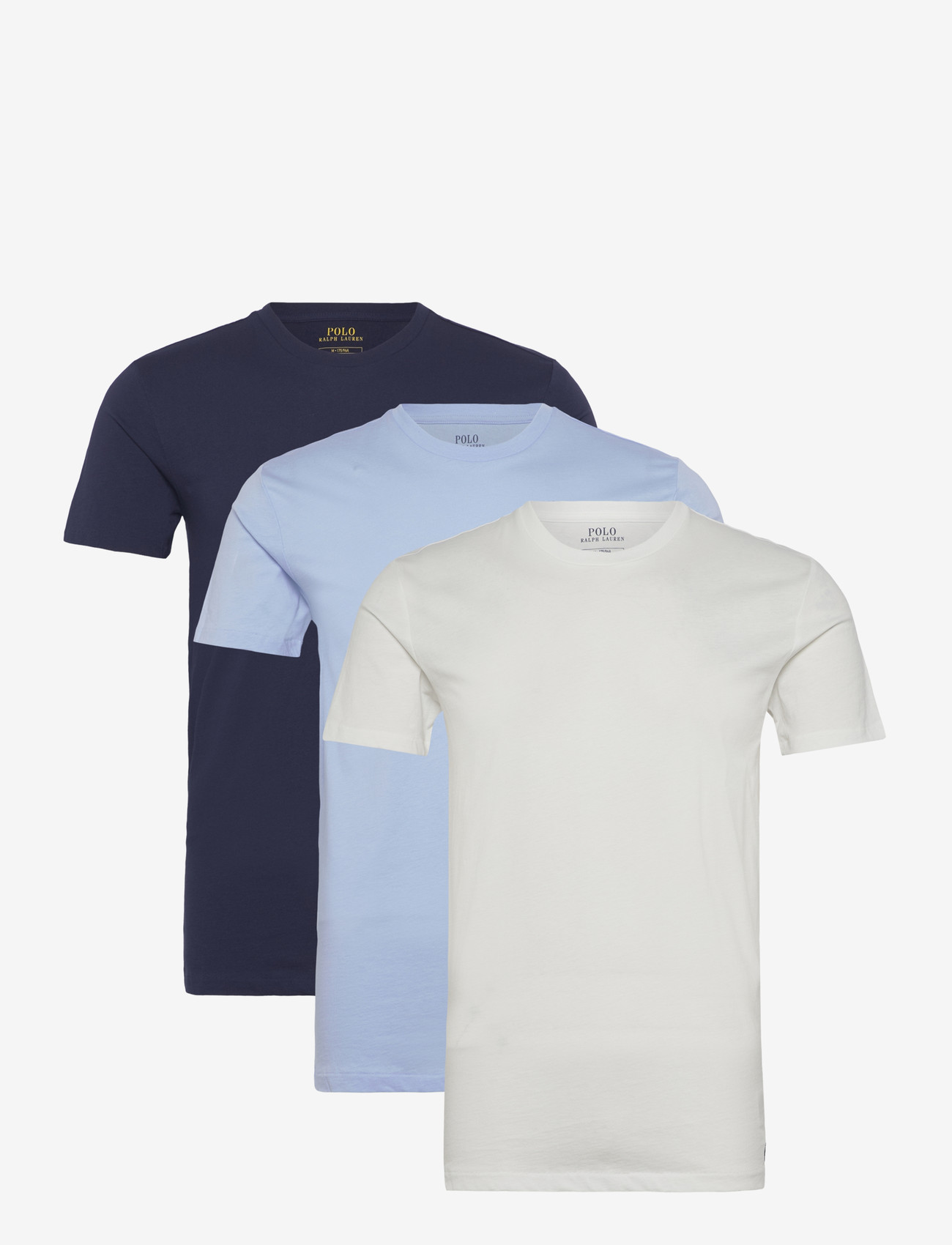 Polo Ralph Lauren - Slim Crewneck 3-Pack - t-särkide multipakk - 3pk paper wht/nav - 0