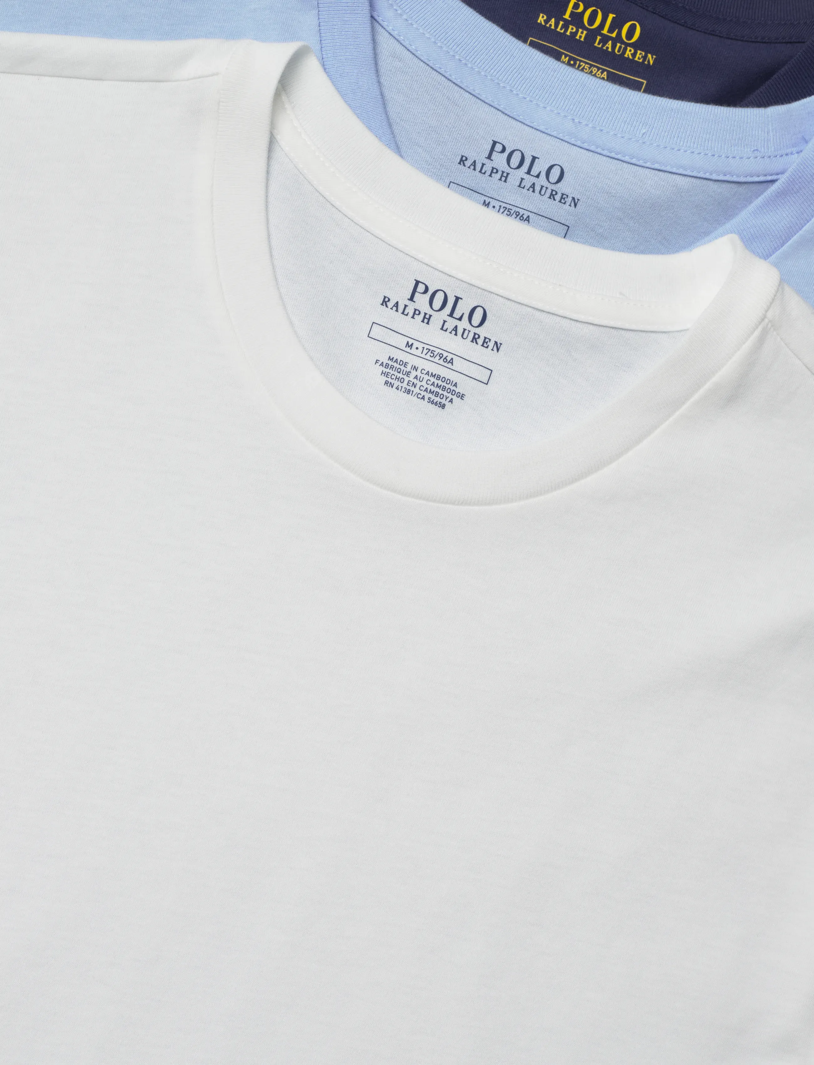 Polo Ralph Lauren - Slim Crewneck 3-Pack - multipack t-shirts - 3pk paper wht/nav - 1